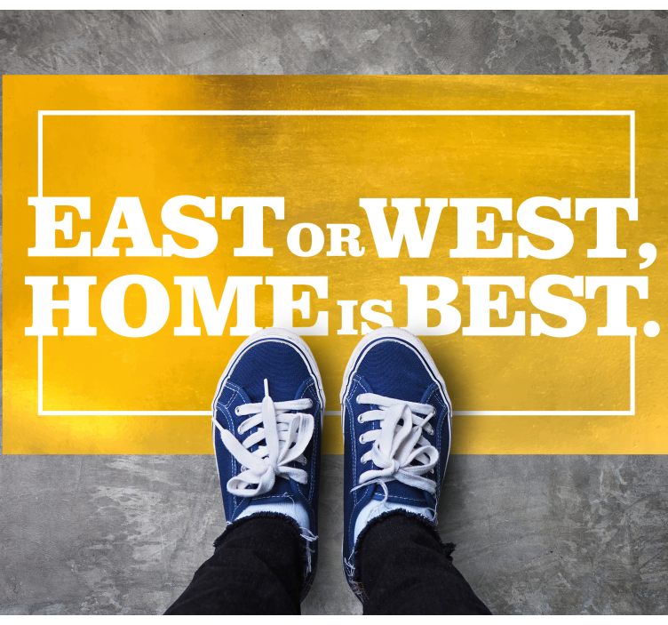 Alfombra vinilo exterior el hogar es lo mejor - TenVinilo