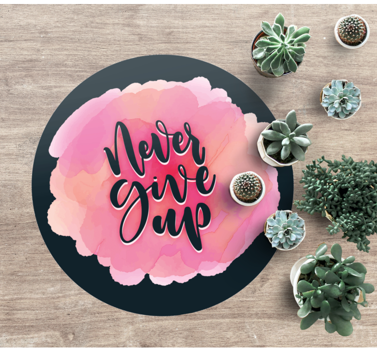 Alfombra vinílica frase perseverar sin descanso - TenVinilo