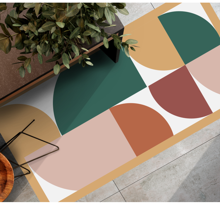 Alfombra de vinilo geométrica Arte de patrón abstracto - TenVinilo