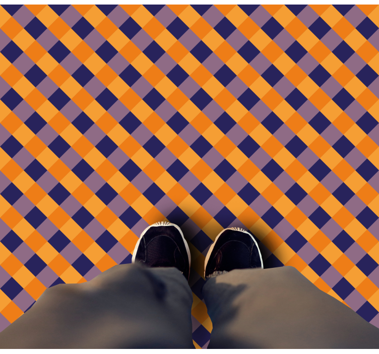 Alfombra vinílica rayas bloques de colores diagonales - TenVinilo