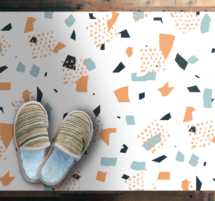 Alfombra vinílica geométrica concepto de formas abstractas - TenVinilo