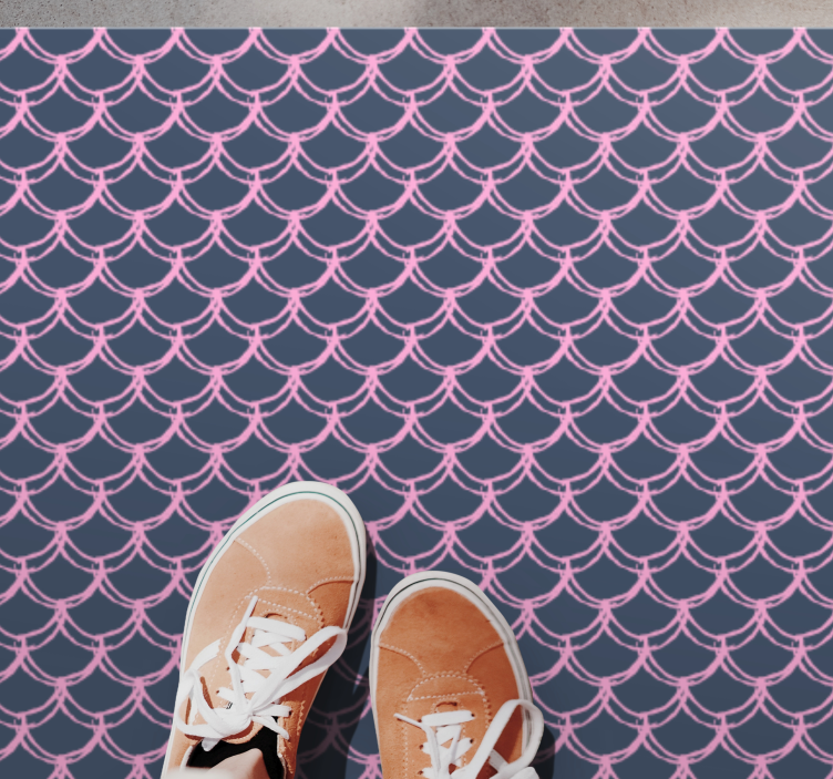 Alfombra vinílica geométrica concepto de onda - TenVinilo