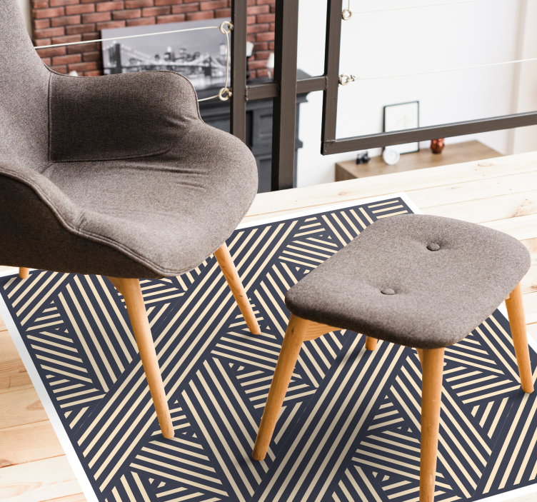 Alfombra vinílica geométrica diagonales geométricas - TenVinilo