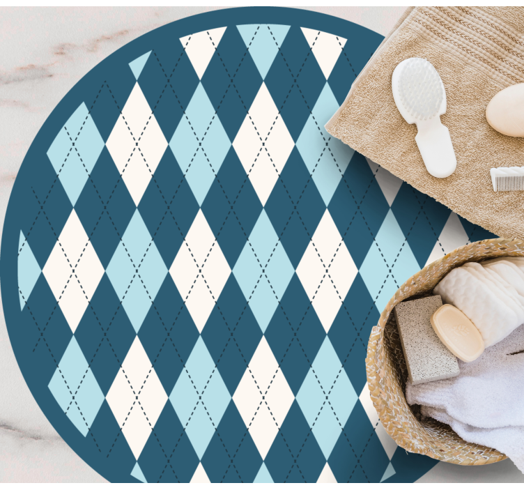 Alfombra vinílica geométrica elegancia en diamantes - TenVinilo