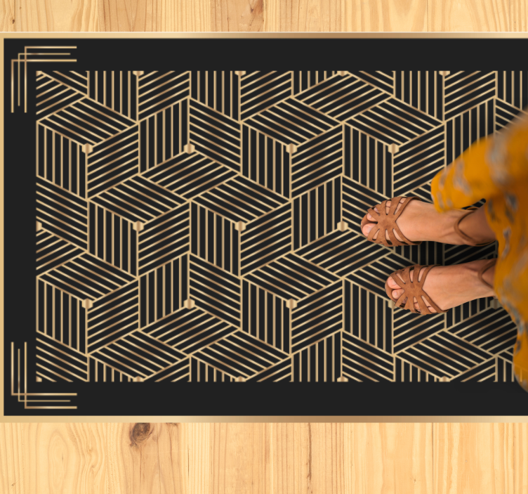 Alfombra vinílica geométrica estampado elegante - TenVinilo