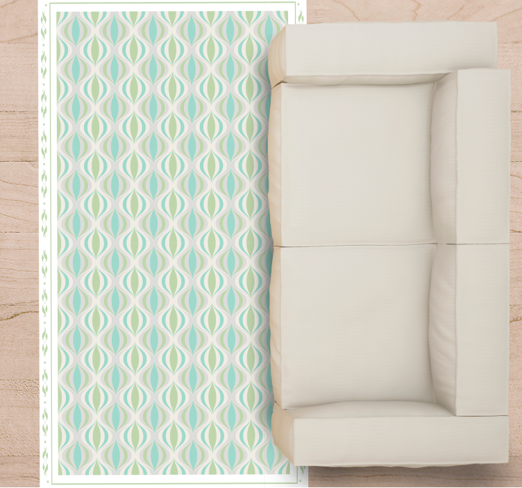 Alfombra hidráulica vinílica motivo curvilíneo - TenVinilo