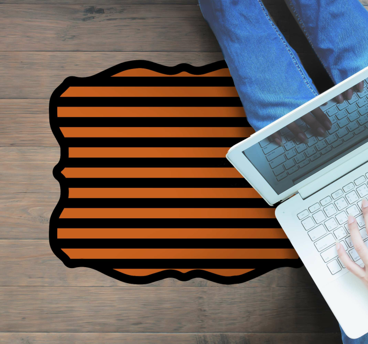 Alfombra vinílica Halloween líneas de halloween - TenVinilo