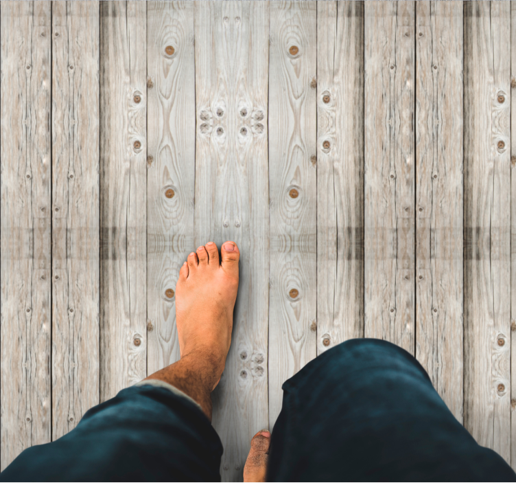 Alfombra vinílica imitación madera tableros de madera vieja - TenVinilo