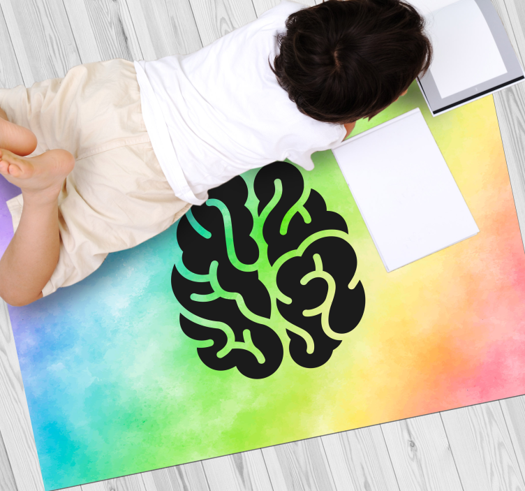 Alfombra vinílica infantil arcoíris educativo - TenVinilo