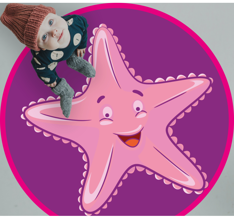 Alfombra vinílica infantil estrellita de mar linda - TenVinilo