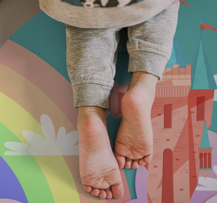 Alfombra vinílica infantil fantasía de castillo - TenVinilo