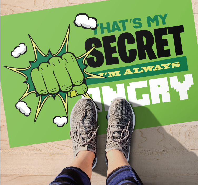 Alfombra vinílica infantil de Hulk - TenVinilo