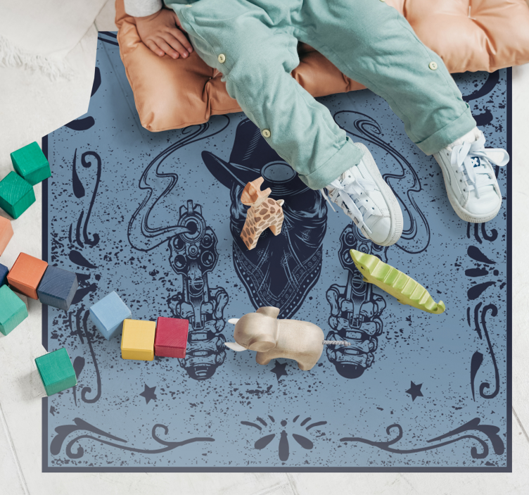 Alfombra vinílica juegos imágenes de duelos de vaqueros - TenVinilo