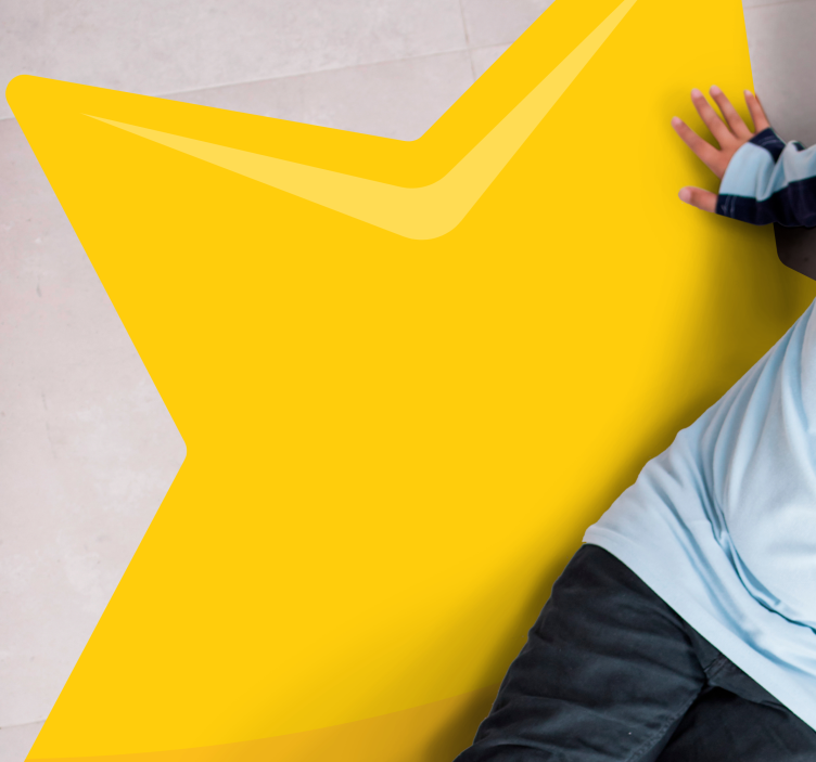 Alfombra vinílica juvenil forma de estrella brillante - TenVinilo