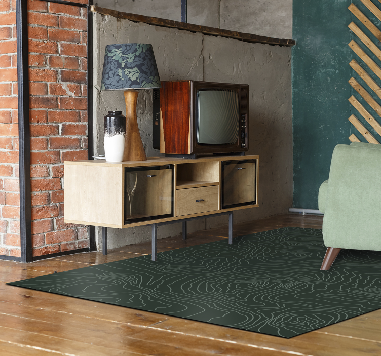 Alfombra vinílica moderna mapa topográfico - TenVinilo