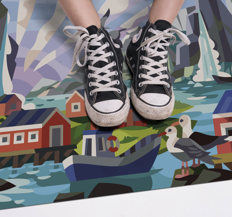 Alfombra vinílica naturaleza costa noruega - TenVinilo