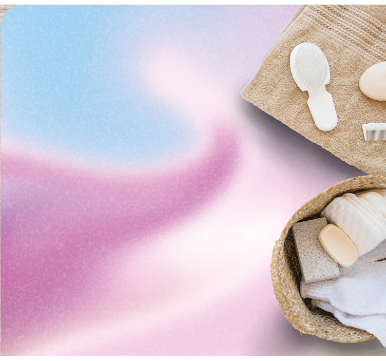 Alfombra vinilo baño capas de degradado - TenVinilo