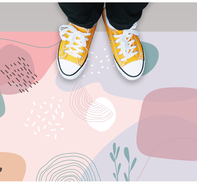 Alfombra vinílica moderna formas suaves abstractas - TenVinilo