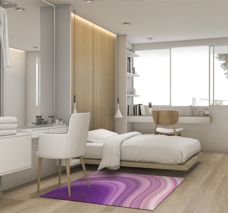 Alfombra vinílica dormitorio moderna abstracta purpura - TenVinilo