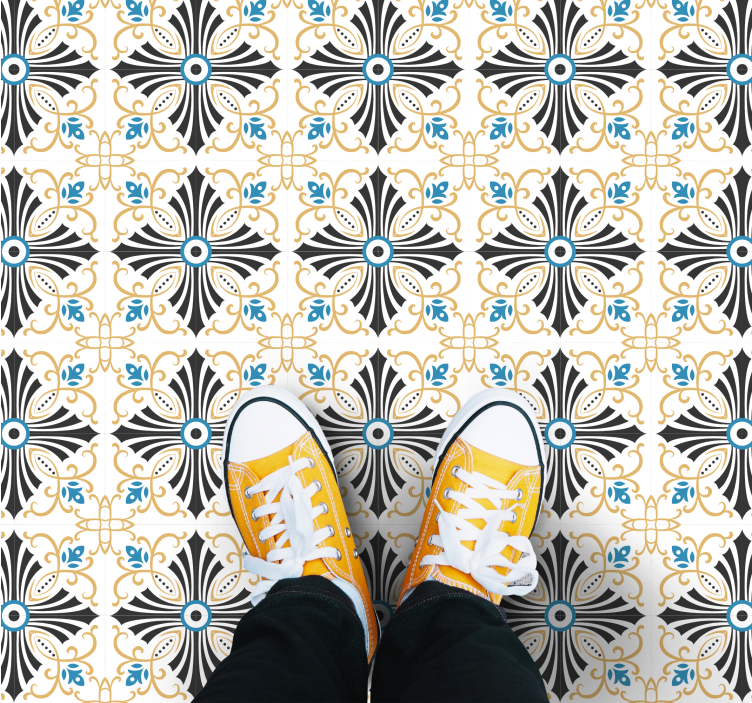 Alfombra vinílica mosaico estilo mosaico sofisticado - TenVinilo