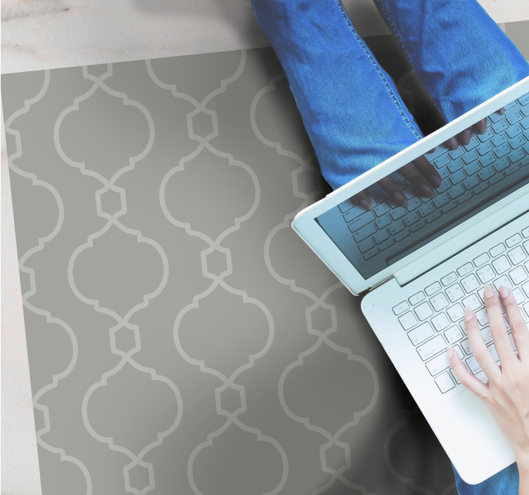 Alfombra hidráulica vinílica estampado geométrico elegante - TenVinilo