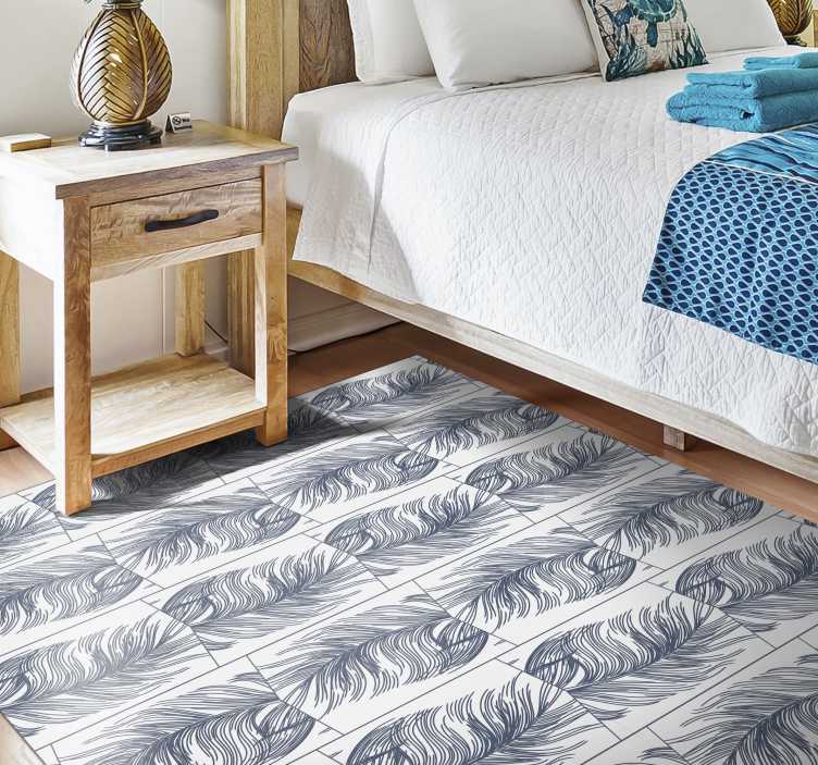 Alfombra vinílica naturaleza hojas elegantes - TenVinilo