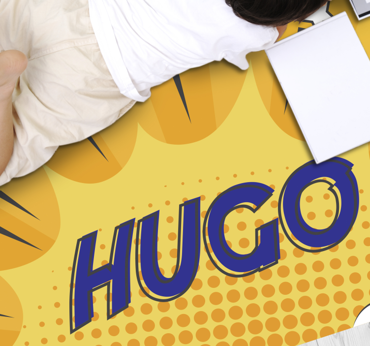 Alfombra vinílica personalizable sol radiante héroico - TenVinilo