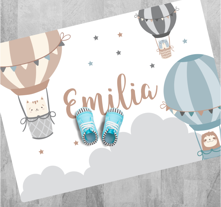 Alfombra vinílica personalizable globos aéreos - TenVinilo