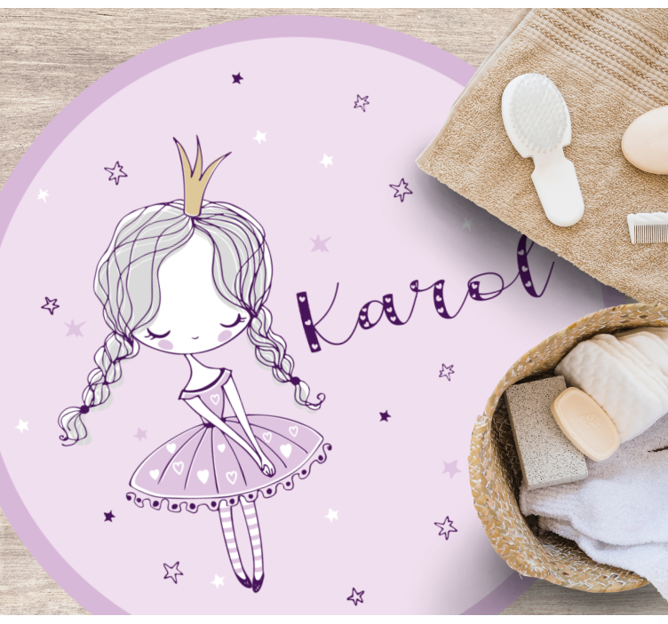 Alfombra vinílica personalizable ilustración de hada ballet - TenVinilo