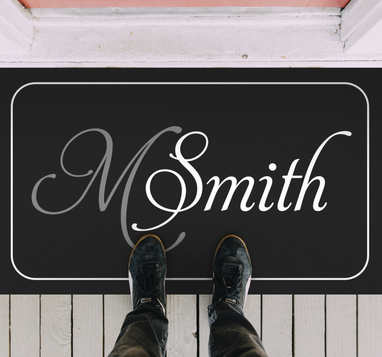 Alfombra vinílica personalizable monograma  - TenVinilo