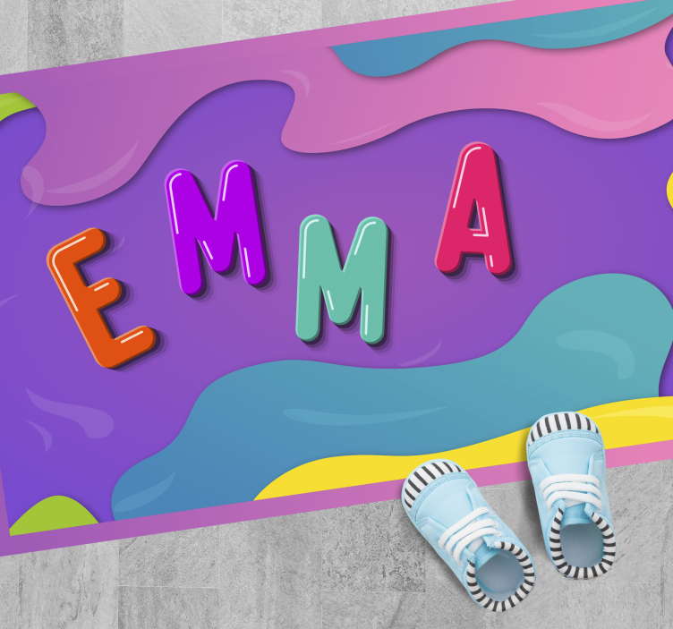 Alfombra vinílica personalizable nombre personalizado - TenVinilo