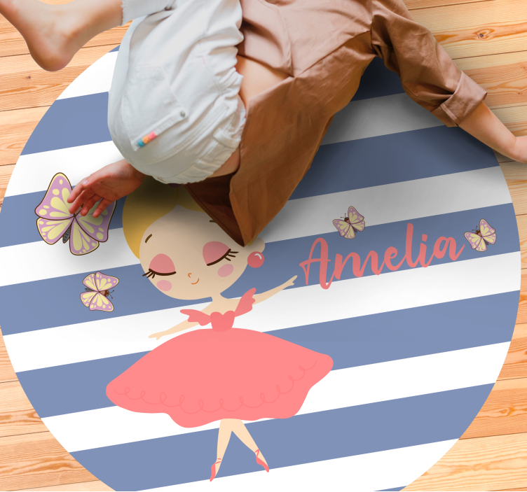 Alfombra vinílica personalizable personalización ballet hada - TenVinilo