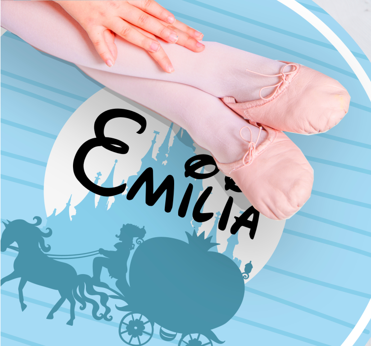Alfombra vinílica personalizable tema del carruaje de ballet - TenVinilo