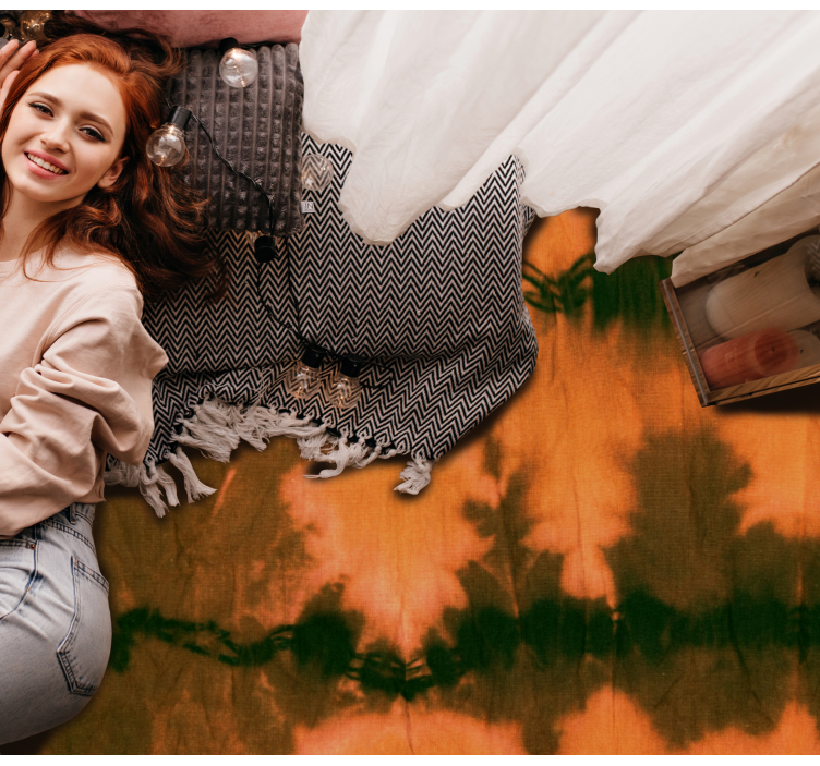 Alfombra vinílica textura teñido anudado colorido - TenVinilo