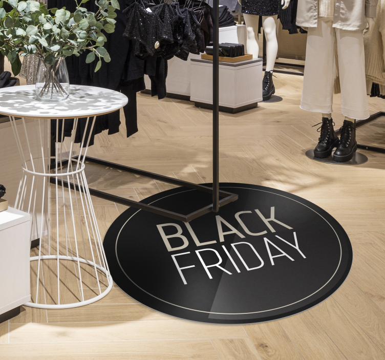 Alfombra de vinilo redonda Black Friday - TenVinilo