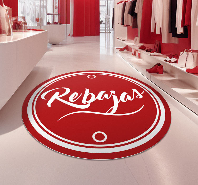 Alfombra de vinilo roja redonda rebajas  - TenVinilo