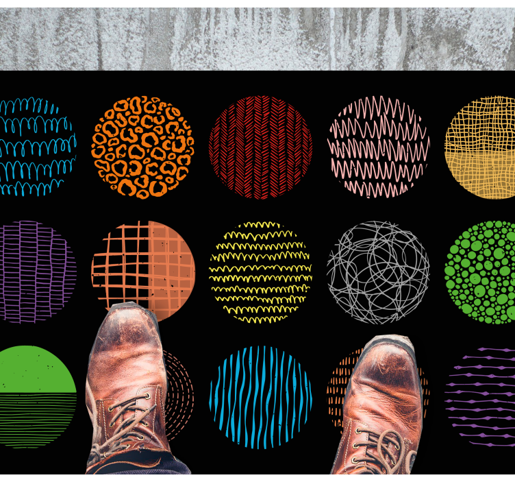 Alfombra vinílica moderna colección de patrones vibrantes - TenVinilo