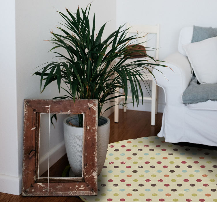 Alfombra vinílica textura textiles de lunares - TenVinilo