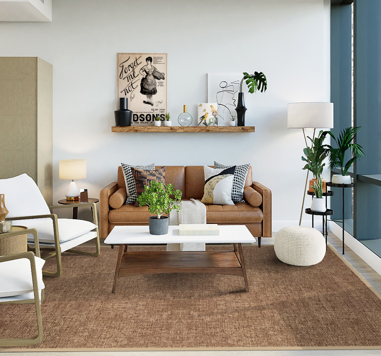 Alfombra vinílica textura tonos terrosos cálidos - TenVinilo