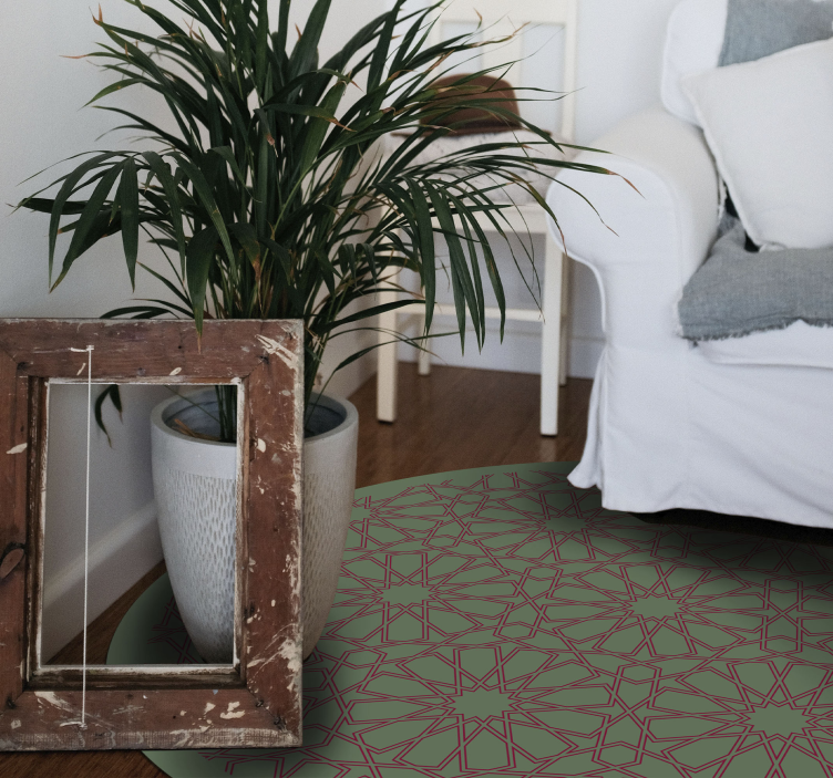 Alfombra vinílica étnica patrón marroquí - TenVinilo