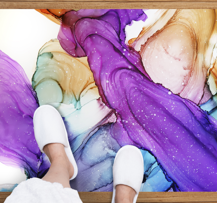 Alfombra vinilo baño remolinos de fluidos abstractos - TenVinilo