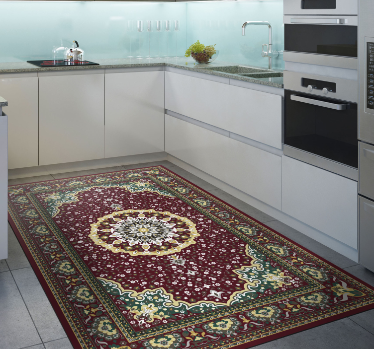 Alfombra pvc cocina étnica estilo persa - TenVinilo