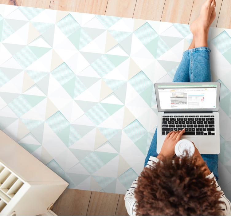 Alfombra vinílica geométrica - TenVinilo