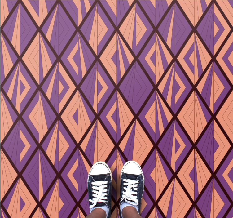 Alfombra vinílica geométrica armonía patrón geométrico - TenVinilo