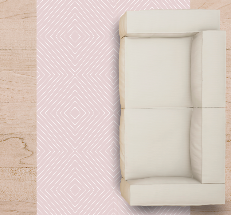 Alfombra vinílica geométrica diamantes diagonales - TenVinilo