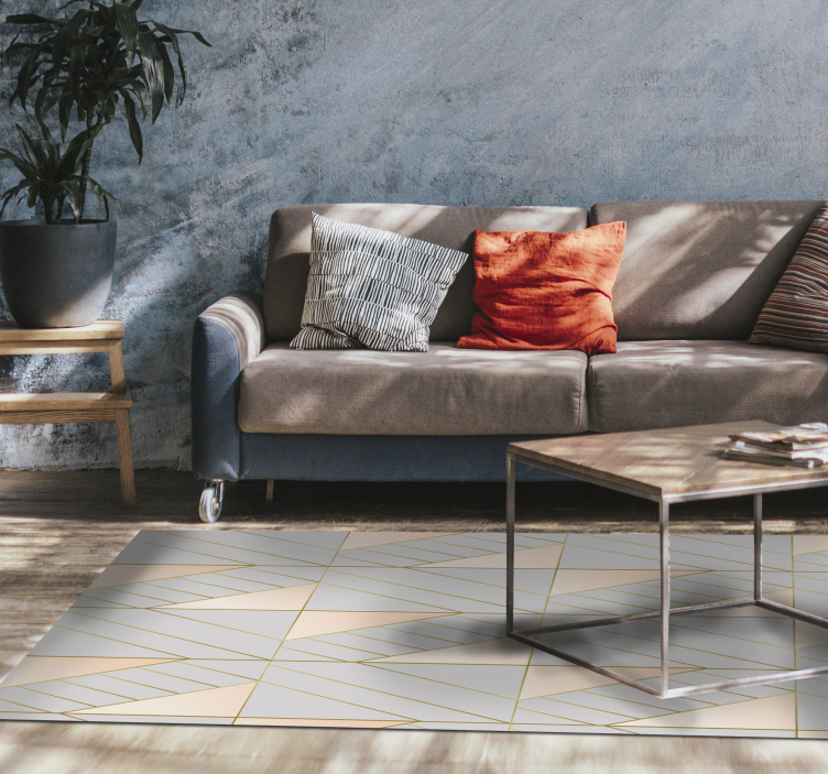 Alfombra vinílica geométrica patrón geométrico - TenVinilo