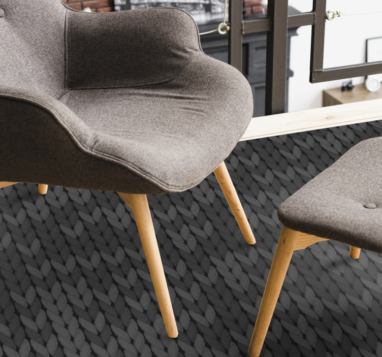 Alfombra vinílica salón cuerdas grises - TenVinilo