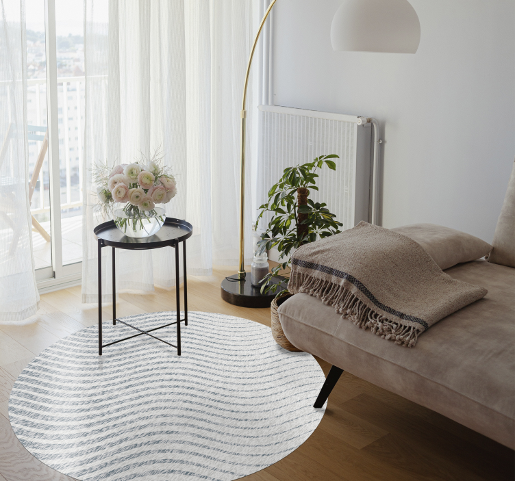 Alfombra vinilo salón patrones de ondas suaves - TenVinilo