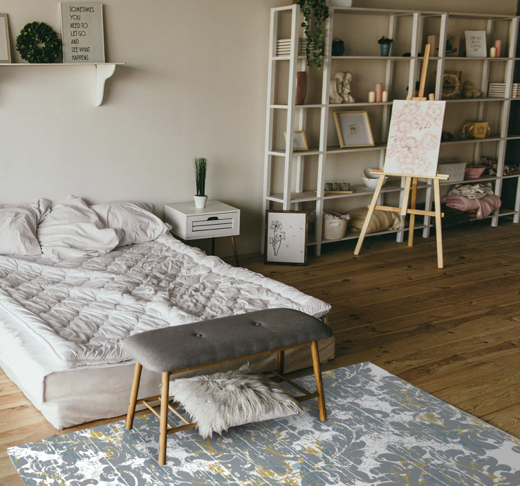 Alfombras vinílicas modernas Dibujo manos grises - TenVinilo