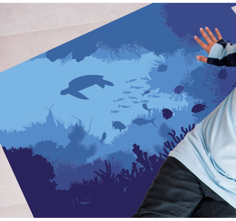 Alfombras vinílicas animales vida bajo océano - TenVinilo